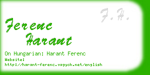 ferenc harant business card